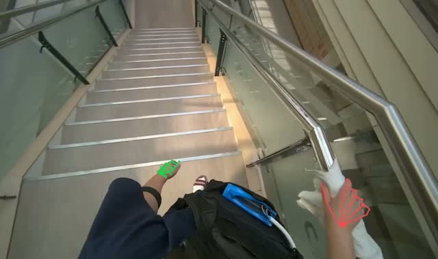 Wiping metal railing: egocentric robotics sample