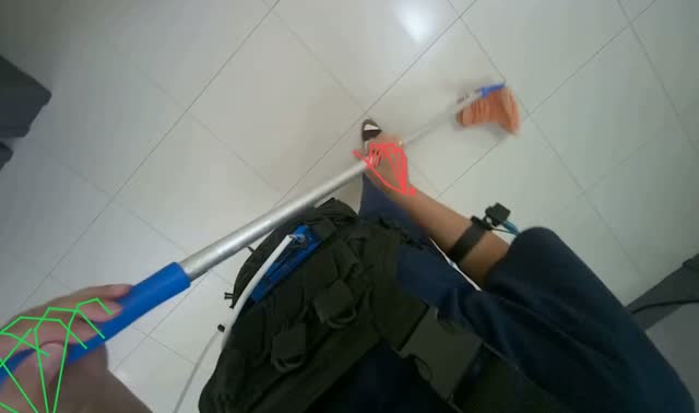 Mopping the floor: egocentric robotics sample