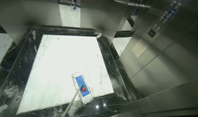 Mopping elevator floor: egocentric robotics sample