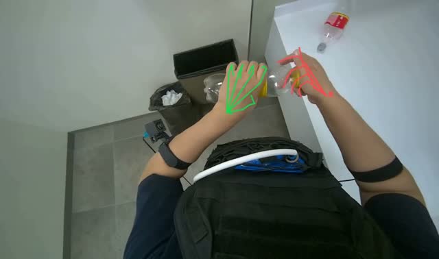 Disposing of liquids from bottles: egocentric robotics sample