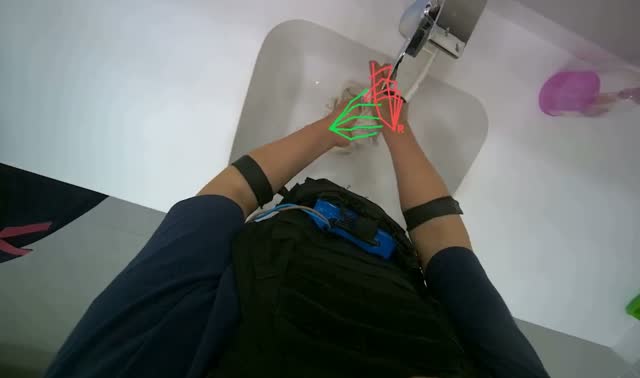 Cleaning bathroom fixtures: egocentric robotics sample
