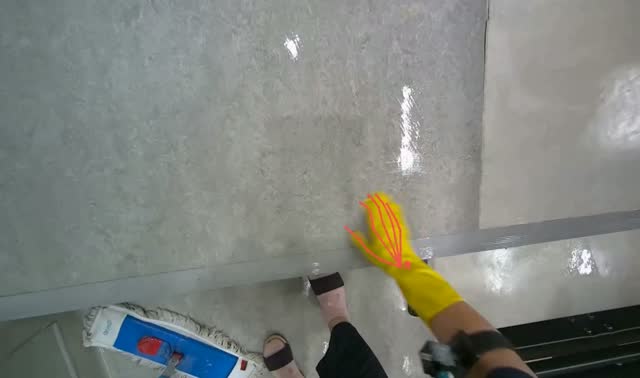 Mopping stairs: egocentric robotics sample