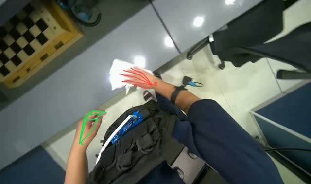 Wiping desk surface: egocentric robotics sample