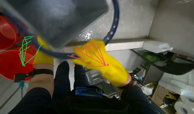 Cleaning mop and bucket: egocentric robotics sample