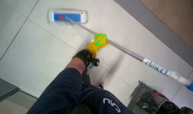 Mopping the hallway floor: egocentric robotics sample