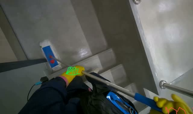 Mopping stairs: egocentric robotics sample