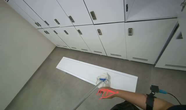 Cleaning and organizing lockers: egocentric robotics sample