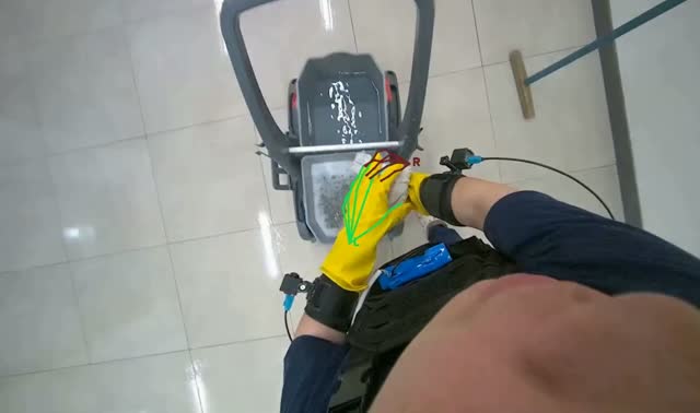 Wringing mop head: egocentric robotics sample