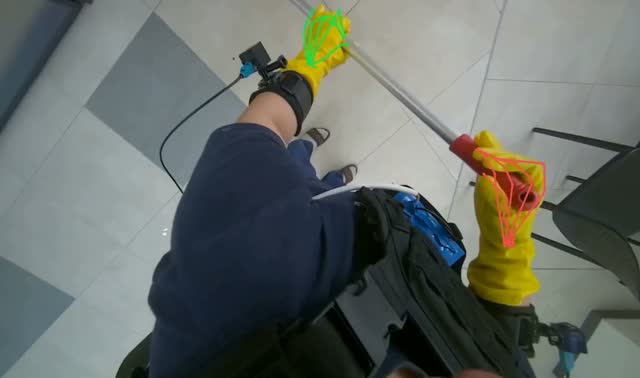Mopping the floor: egocentric robotics sample
