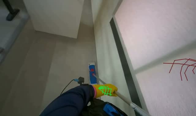 Mopping lecture hall floor: egocentric robotics sample