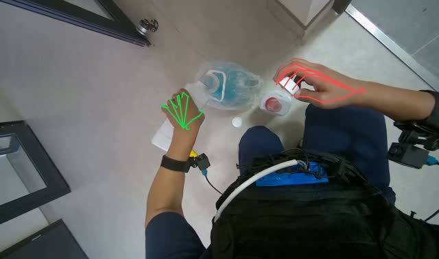 Preparing cleaning solution: egocentric robotics sample