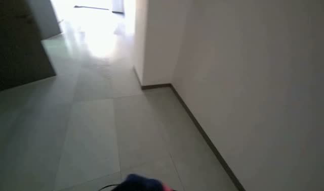 Mopping office hallway floor: egocentric robotics sample