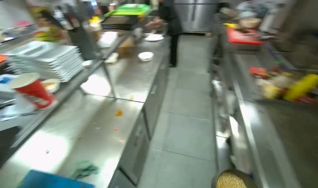 Transferring cooked noodles to bowl: egocentric robotics sample
