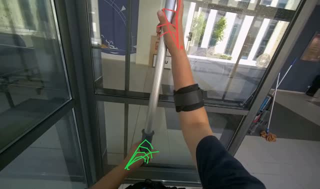 Wiping glass with cloth: egocentric robotics sample