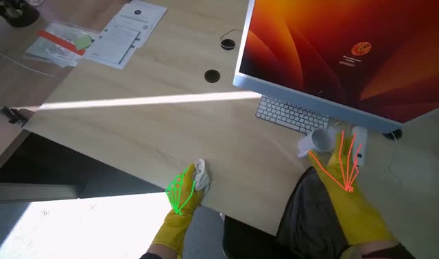 Wiping office desk: egocentric robotics sample