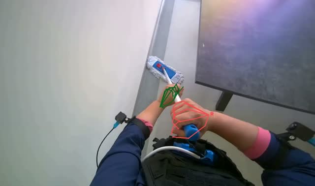 Mopping office floor: egocentric robotics sample