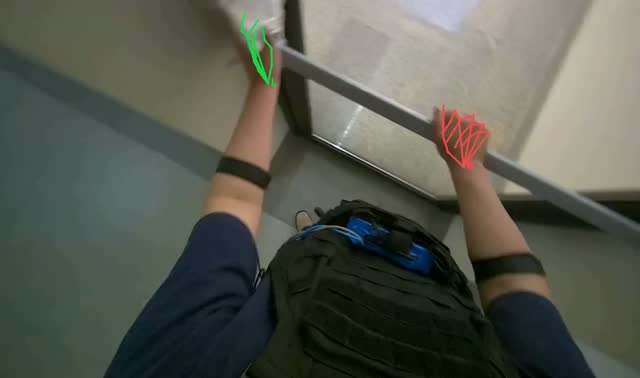 Cleaning glass door and frame: egocentric robotics sample