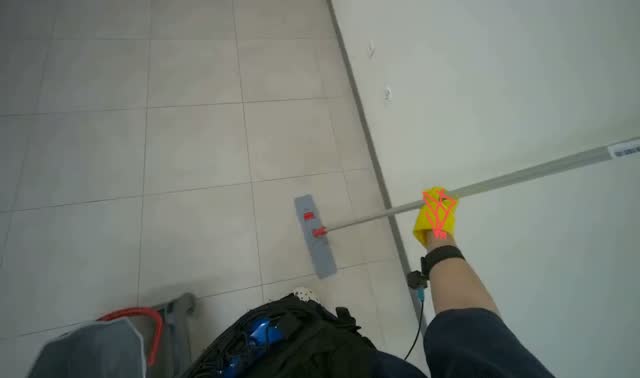 Mopping floor: egocentric robotics sample