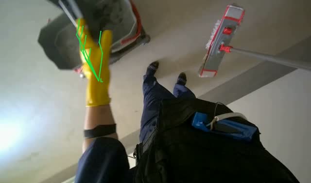 Cleaning and preparing mop: egocentric robotics sample