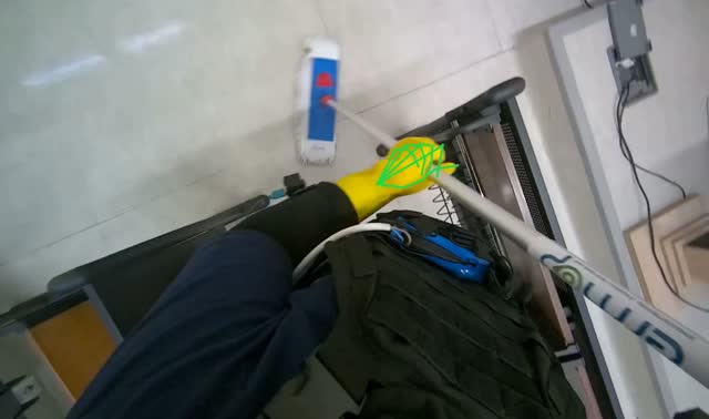 Mopping classroom floor: egocentric robotics sample