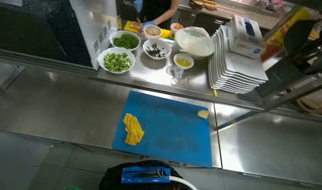 Setting up workstation with cutting boards: egocentric robotics sample