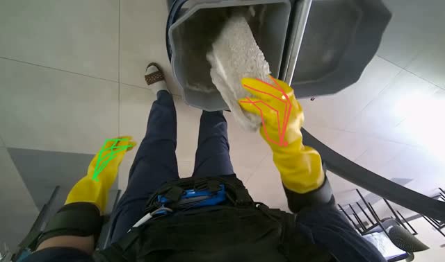 Changing mop head: egocentric robotics sample