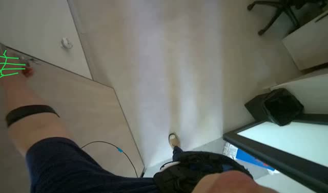 Mopping floor in one room and wiping surfaces in another: egocentric robotics sample