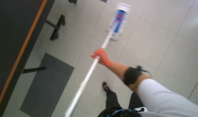 Mopping office floor: egocentric robotics sample