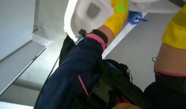 Cleaning toilet: egocentric robotics sample