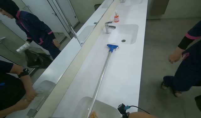 Washing cloths in sink: egocentric robotics sample
