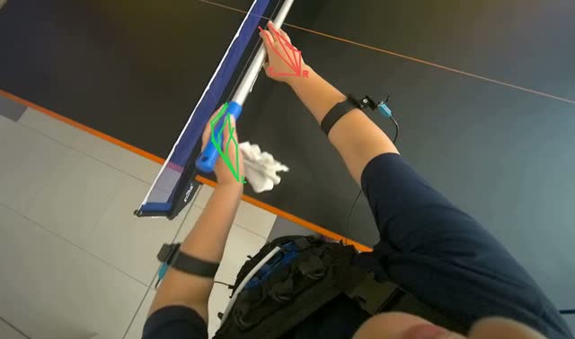 Cleaning black table surface: egocentric robotics sample