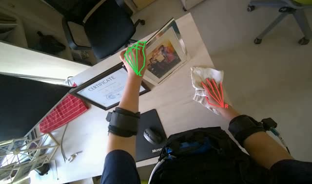 Wiping office desk surfaces: egocentric robotics sample