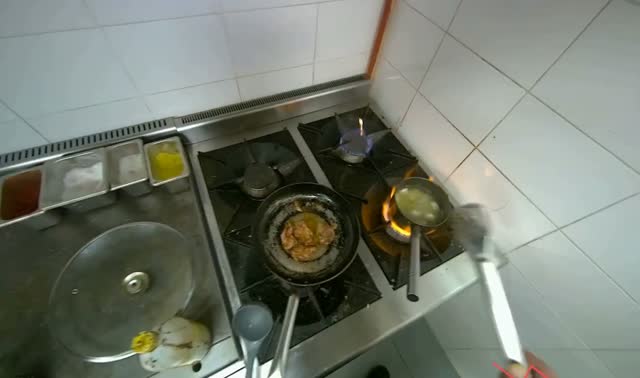 Cooking food on stove: egocentric robotics sample