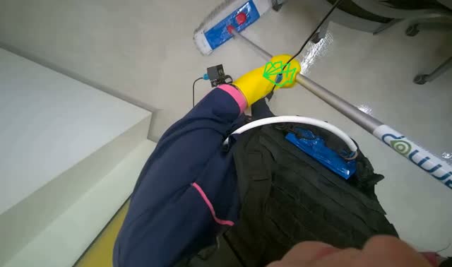 Mopping office floor: egocentric robotics sample