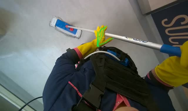 Mopping floor: egocentric robotics sample