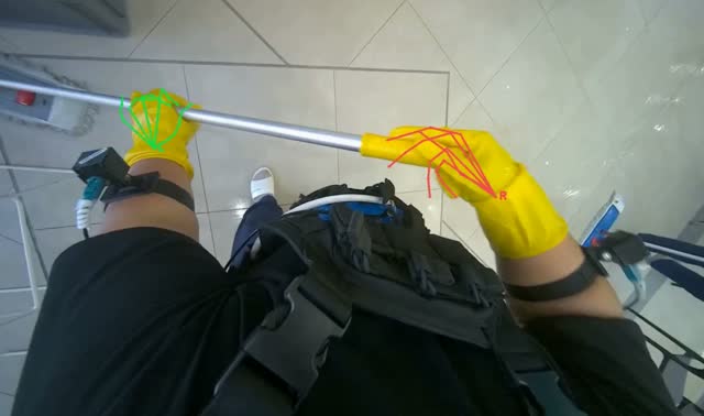 Mopping and preparing floor area: egocentric robotics sample