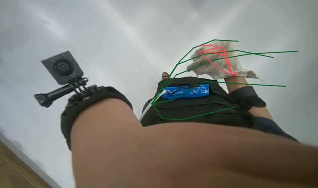 Wiping desk area: egocentric robotics sample
