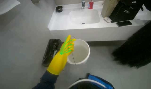 Wiping restroom door handles: egocentric robotics sample
