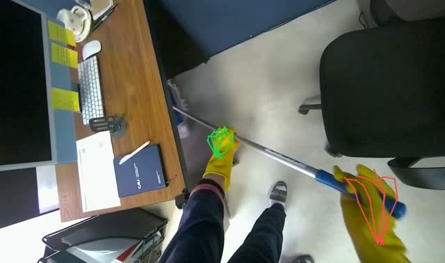 Mopping office floor: egocentric robotics sample