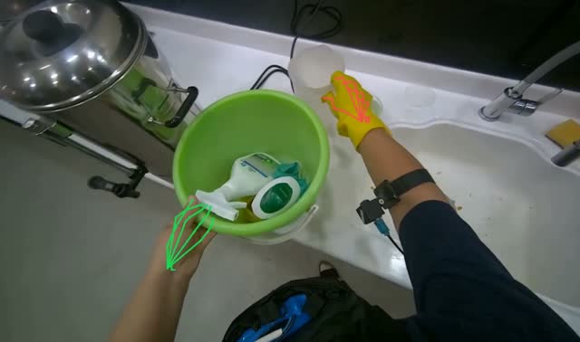 Cleaning kitchen sink: egocentric robotics sample