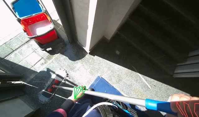 Mopping entrance floor: egocentric robotics sample