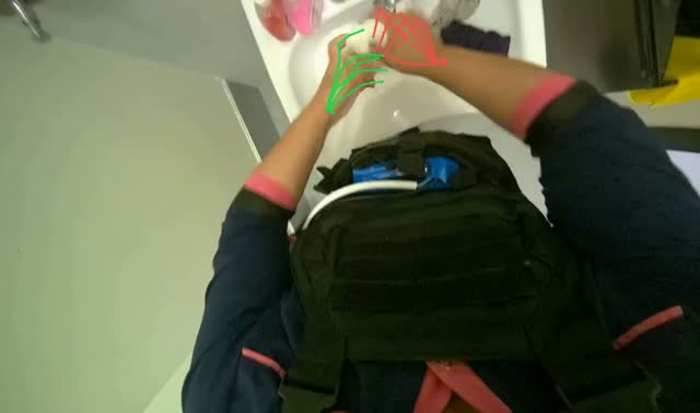 Washing cloths in sink: egocentric robotics sample