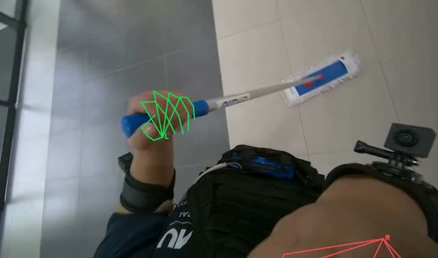 Mopping the floor: egocentric robotics sample