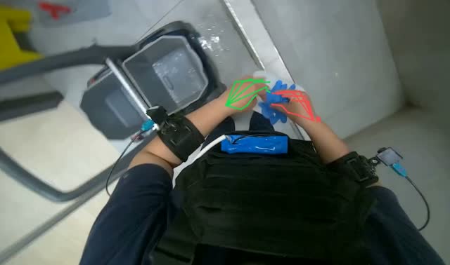 Filling mop bucket with water and solution: egocentric robotics sample