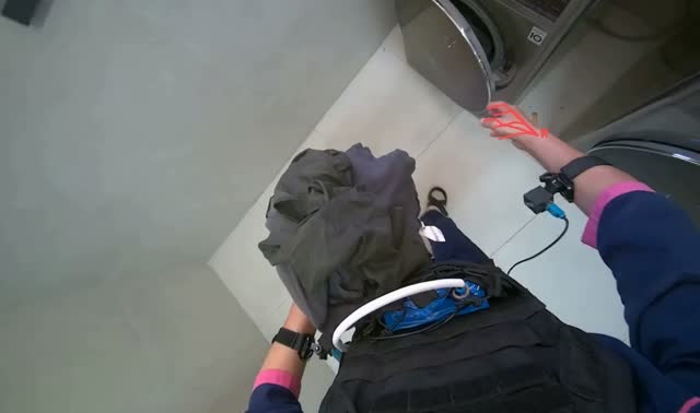 Sorting laundry into basket: egocentric robotics sample