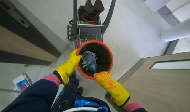 Emptying trash from bins: egocentric robotics sample