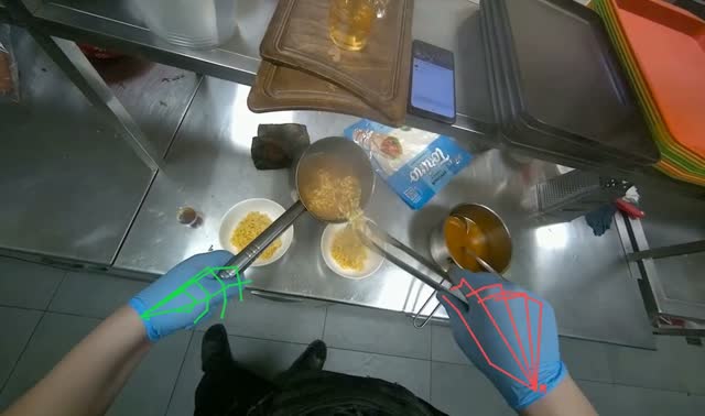 Serving noodle soup into bowls: egocentric robotics sample