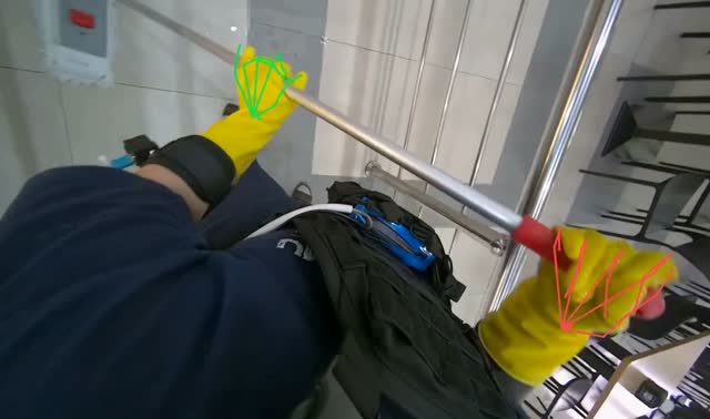Mopping cafeteria floor: egocentric robotics sample