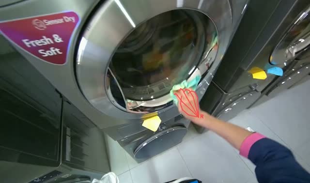 Wiping washing machine: egocentric robotics sample
