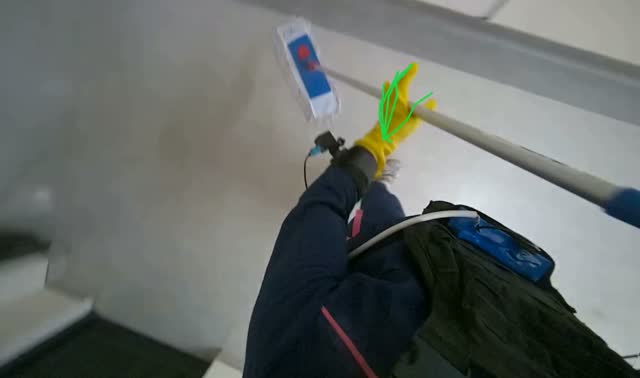 Mopping upper wall and ceiling: egocentric robotics sample
